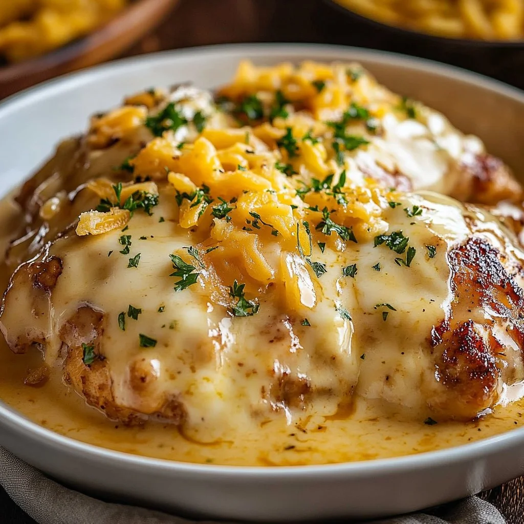 Texas Roadhouse Smothered Chicken with Jack Cheese