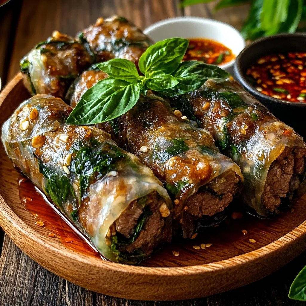Thai Basil Beef Rolls – Fresh Thai Flavors in Every Bite