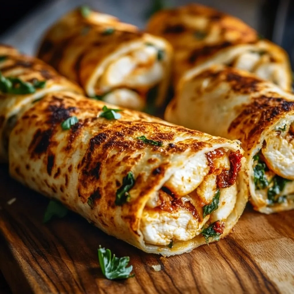 Air Fryer Chicken & Mozzarella Wraps