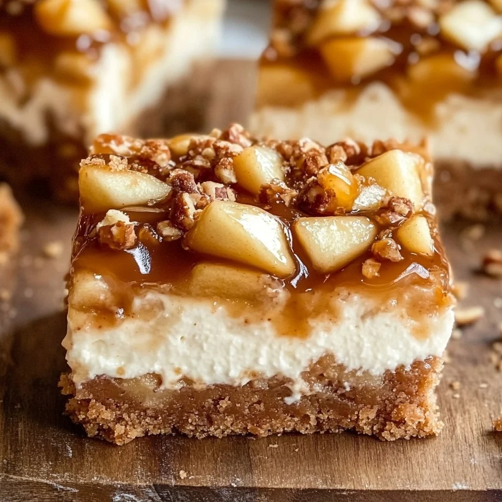 Caramel Apple Cheesecake Bars