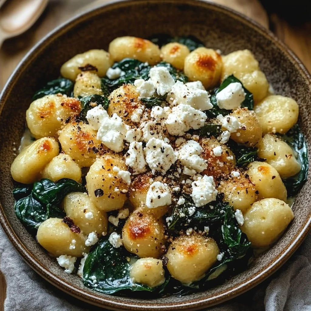 Creamy Gnocchi with Spinach and Feta