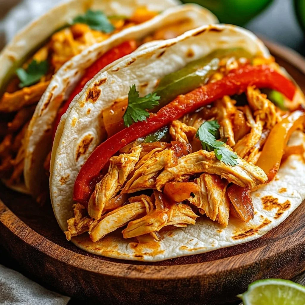 Easy Crockpot Chicken Fajitas