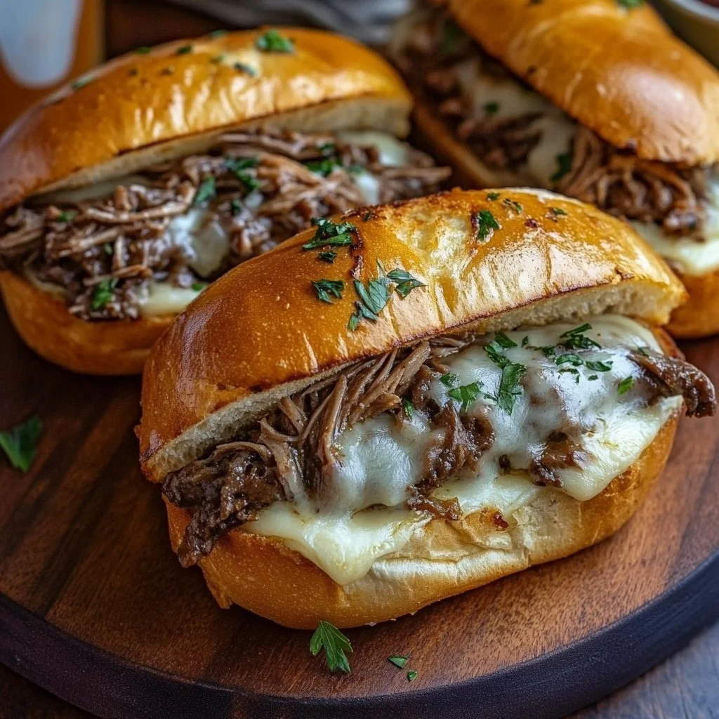 Crockpot French Dip Sandwiches