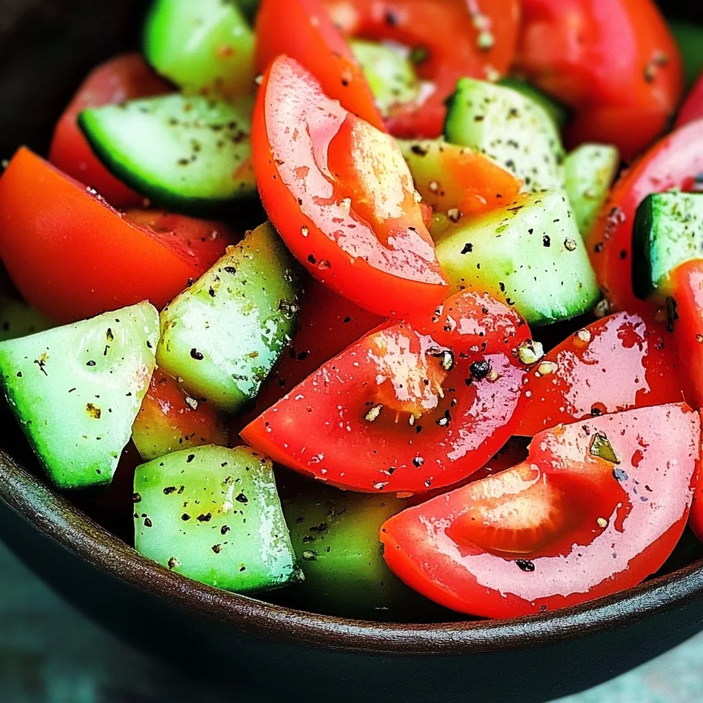 Cucumber and Tomatoes Salad