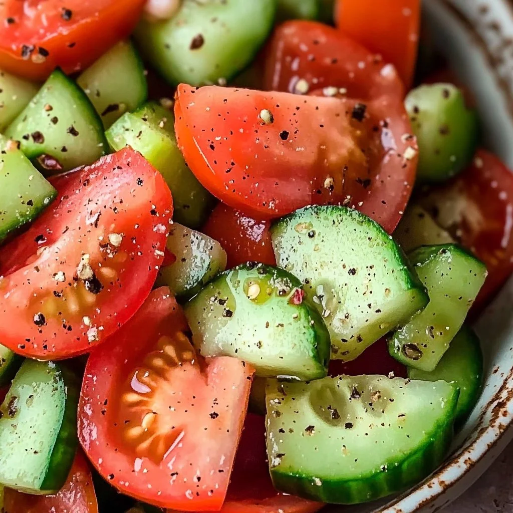 Easy Cucumber and Tomatoes Salad