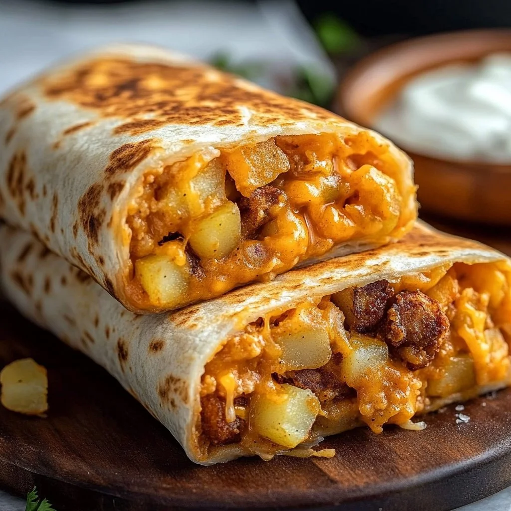 Easy Cheesy Potato Burritos