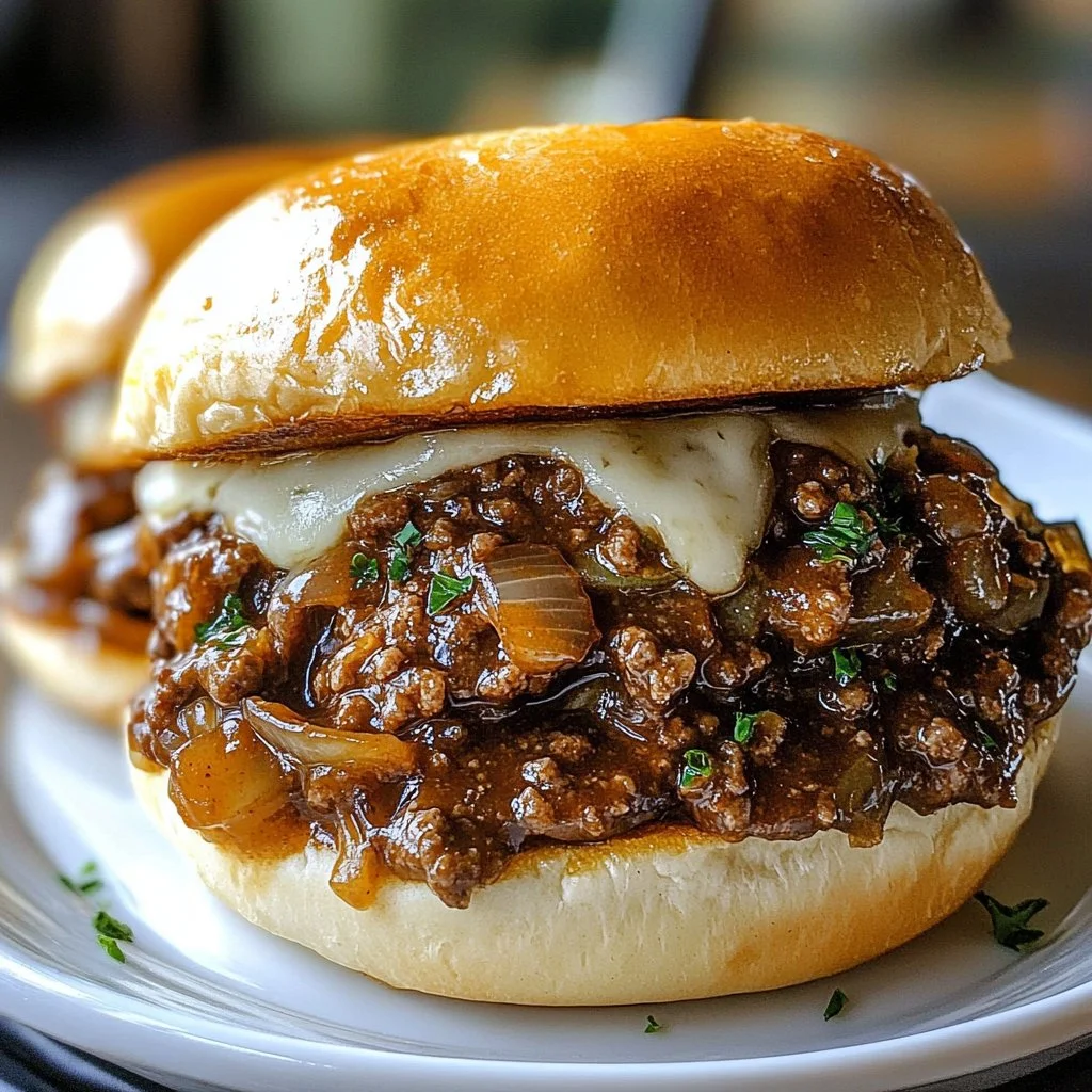 Irresistible French Onion Beef Sloppy Joes