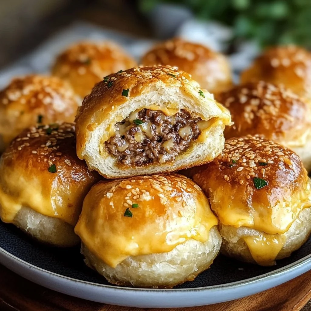 Garlic Parmesan Cheeseburger Bombs