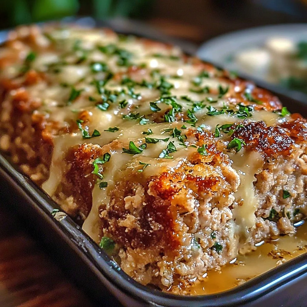 Garlic Parmesan Chicken Meatloaf