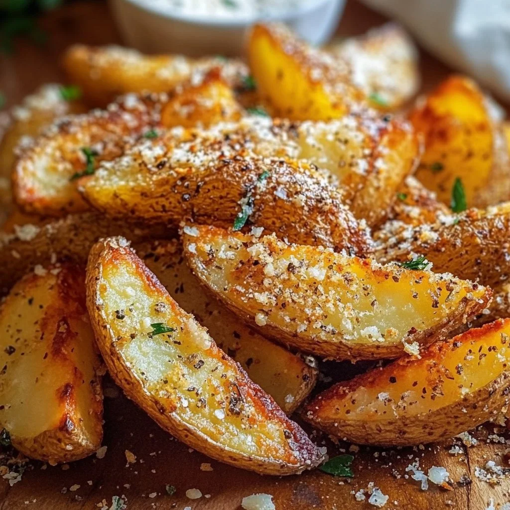 Garlic Parmesan Potato Wedges