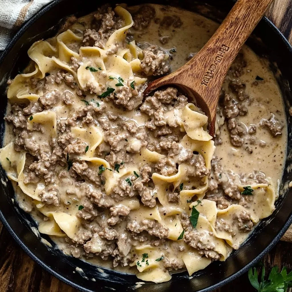 Ground Beef Stroganoff is an easy dinner recipe that comes together quickly with ground beef, a gravy pa… | Beef recipes easy, Beef recipes for dinner, Beef recipes