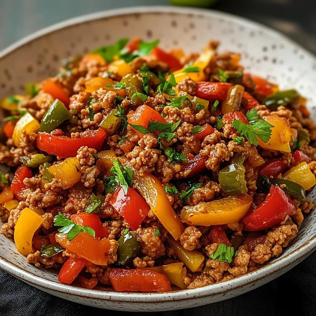 Ground Turkey and Peppers