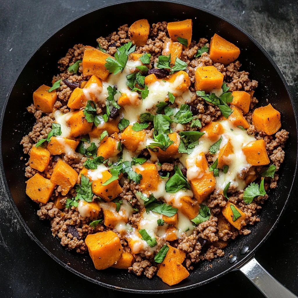 Ground Turkey and Sweet Potato Skillet
