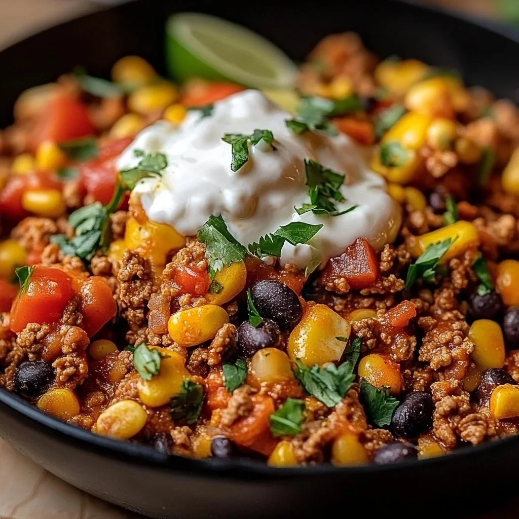 Ground Turkey Taco Skillet