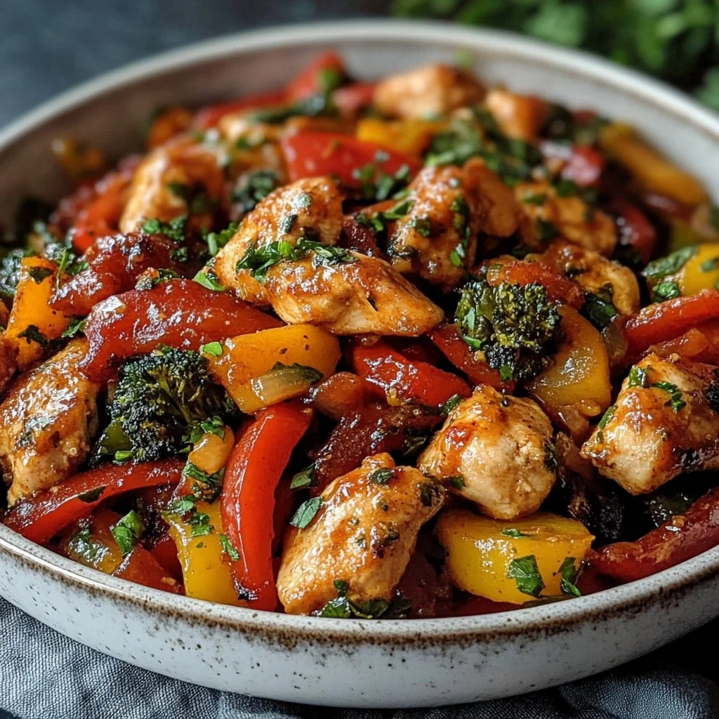 Easy Healthy Mediterranean Chicken Stir-Fry