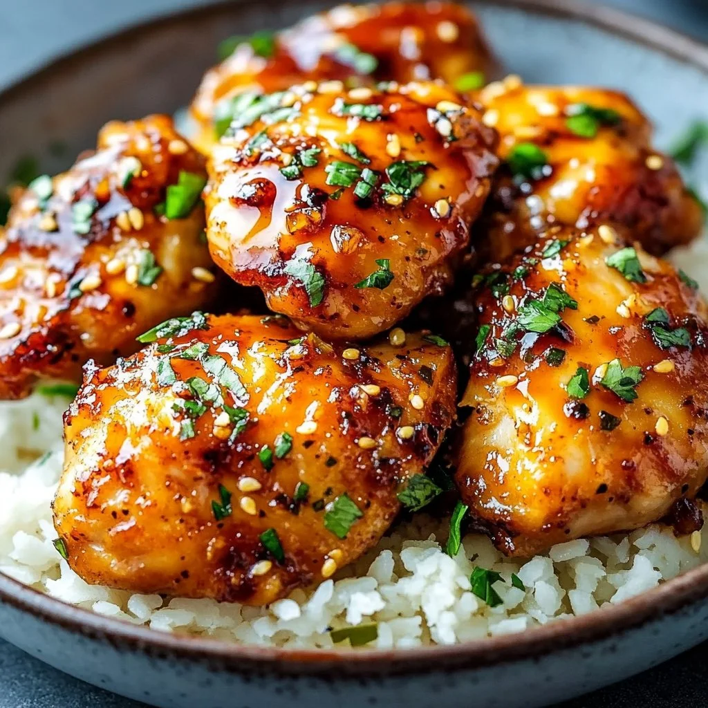 Honey Garlic Chicken Thighs