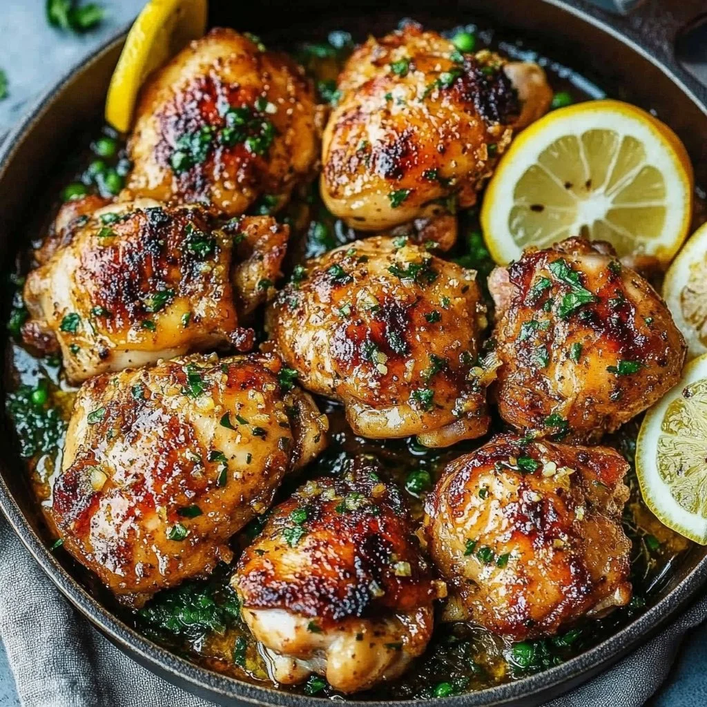 Lemon Garlic Butter Chicken Thighs