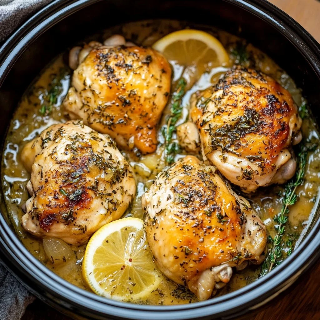 Slow Cooker Lemon Herb Chicken