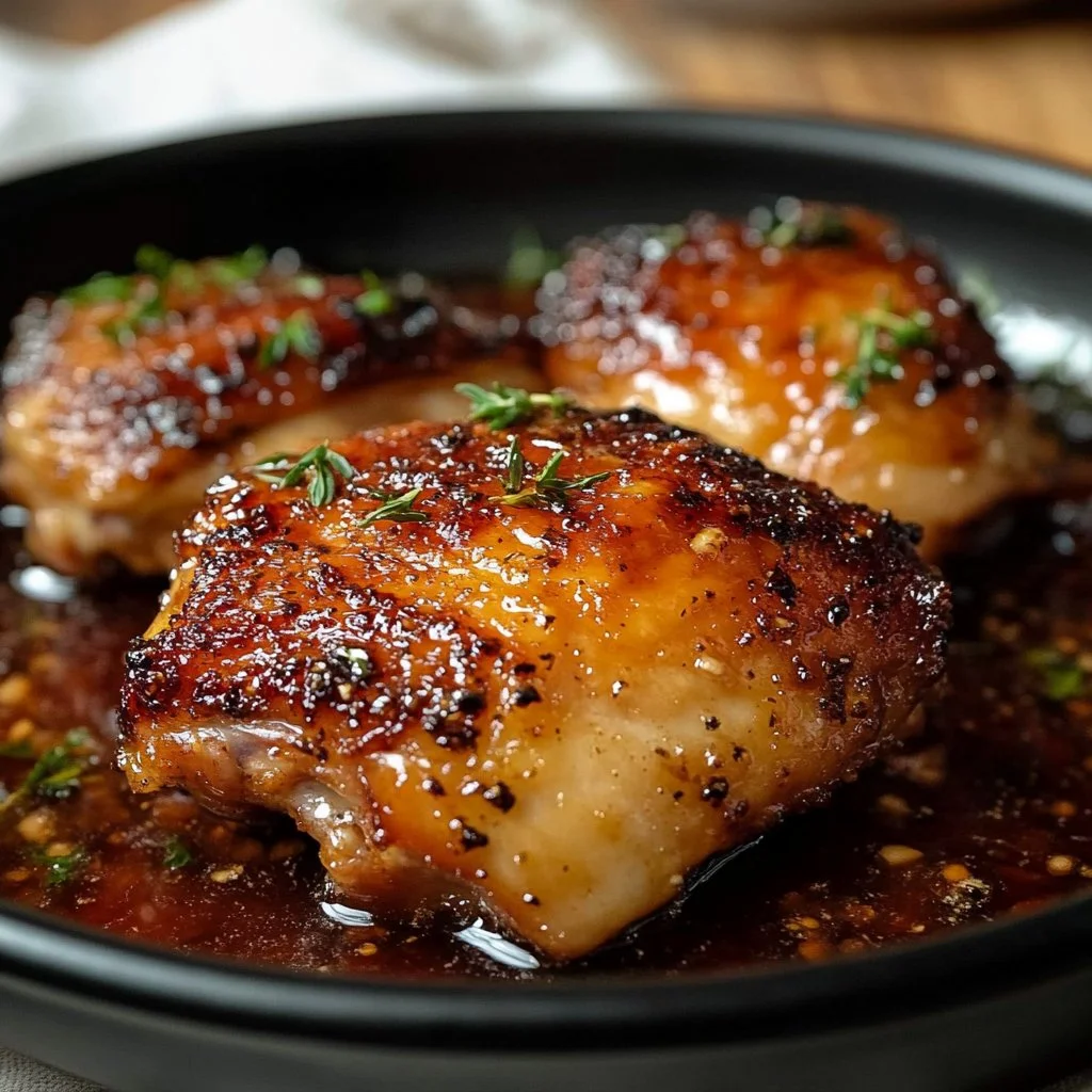 Amazing 1-Pan Brown Sugar Garlic Chicken Thighs