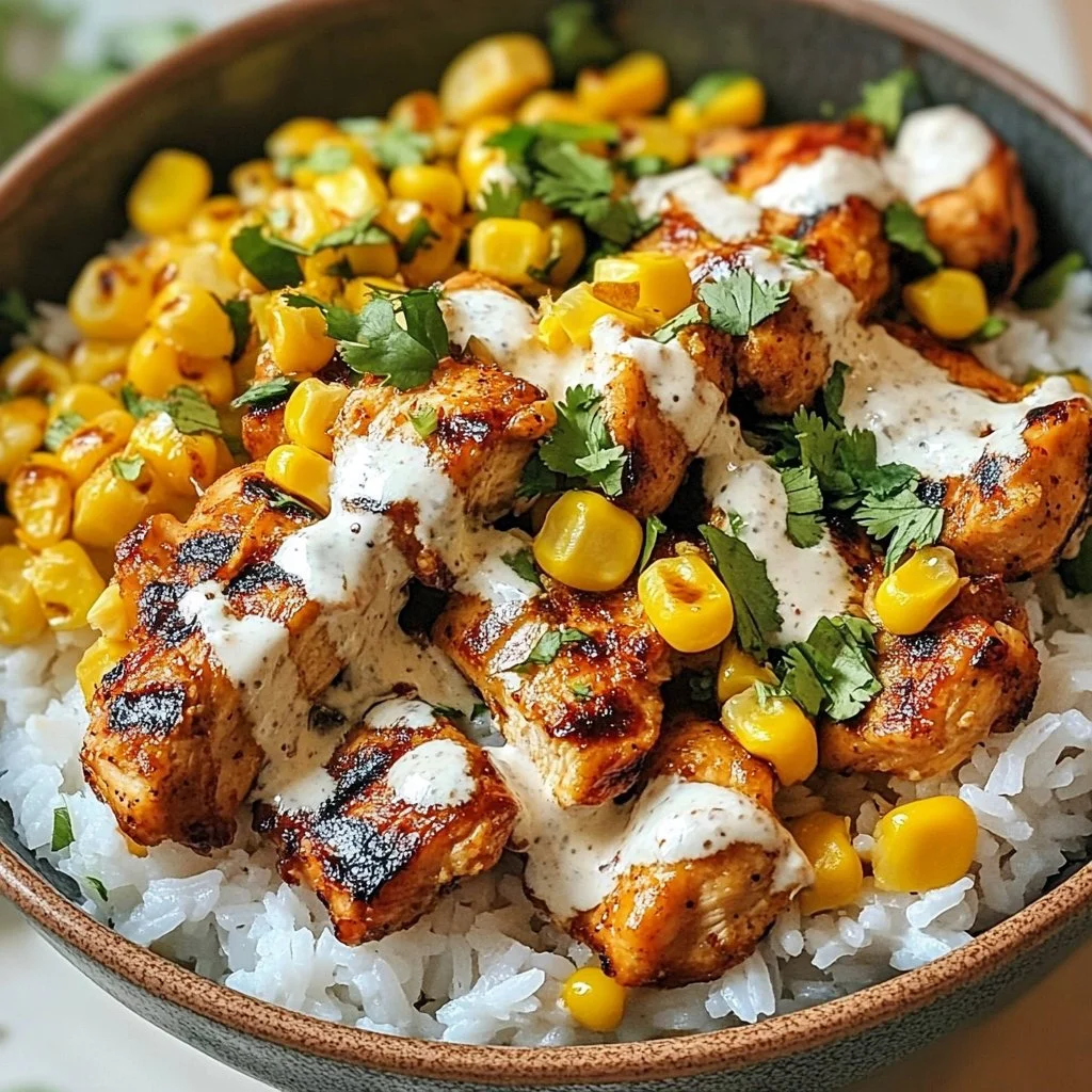 Street Corn Chicken Rice Bowl