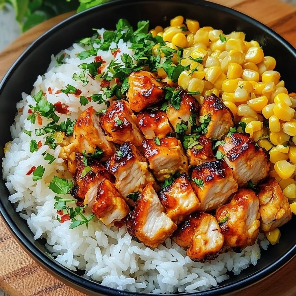 Street Corn Chicken Rice Bowl