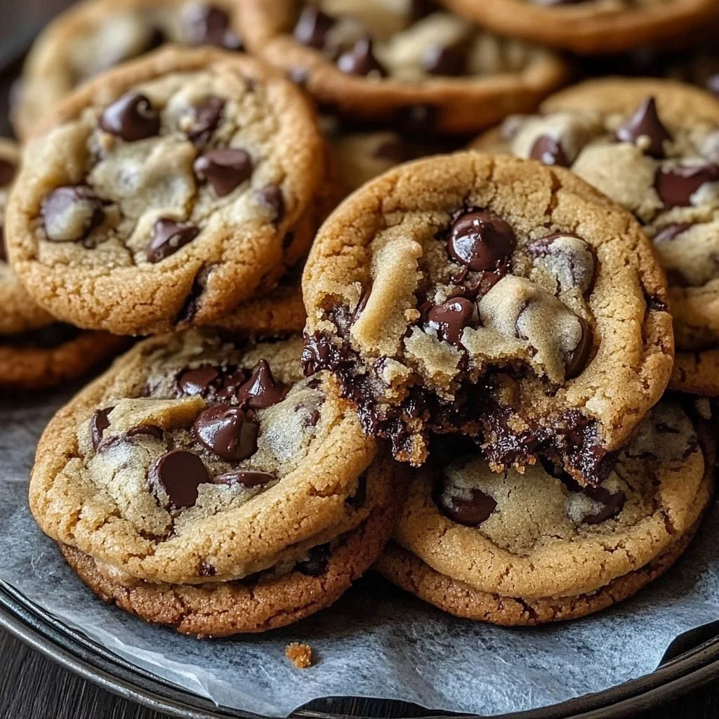 Ultra Thick Bakery Style Chocolate Chip Cookies – Crispy Edges, Gooey Centers, and Loaded with Chocolate!