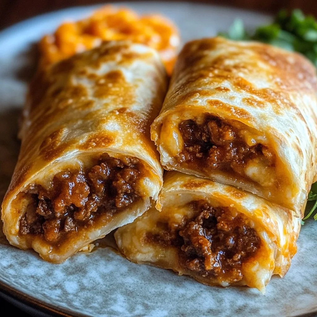 Beef and Cheese Chimichangas