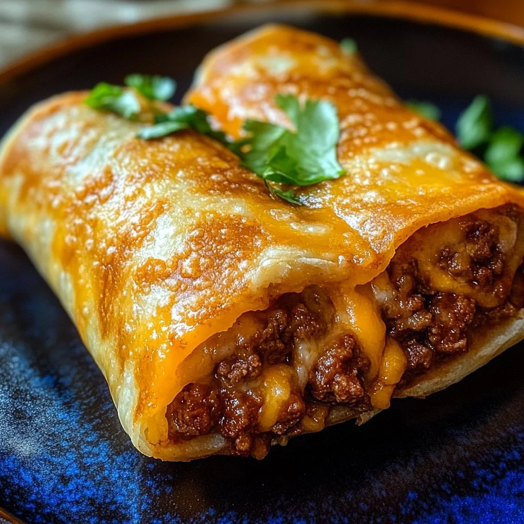 Beef and Cheese Chimichangas