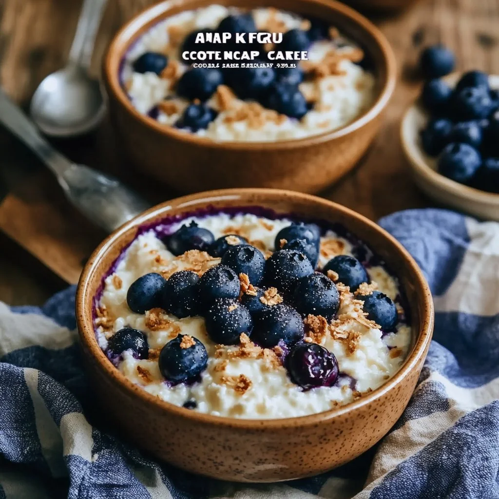 Baked Blueberry Cottage Cheese Breakfast Bowls