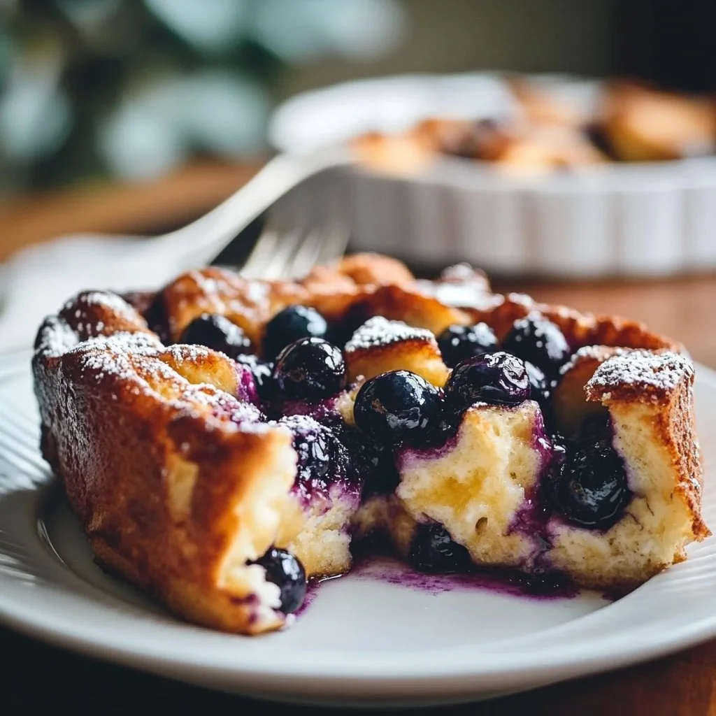 Overnight Blueberry French Toast Casserole