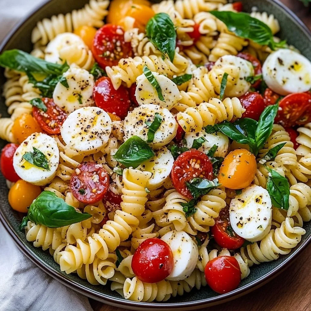 Colorful Caprese Pasta Salad