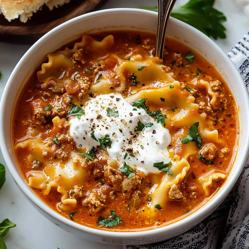 Easy Lasagna Soup - Comfort in a Bowl
