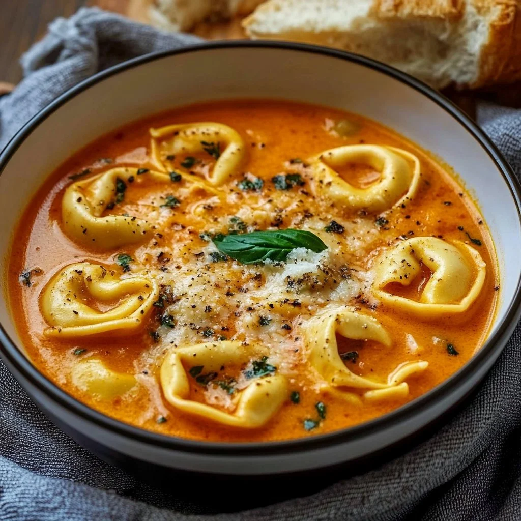 Irresistibly Creamy Cheesy Tomato Tortellini Soup in 30 Minutes