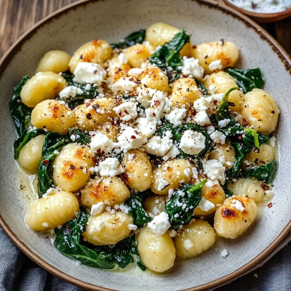 Creamy Gnocchi with Spinach and Feta