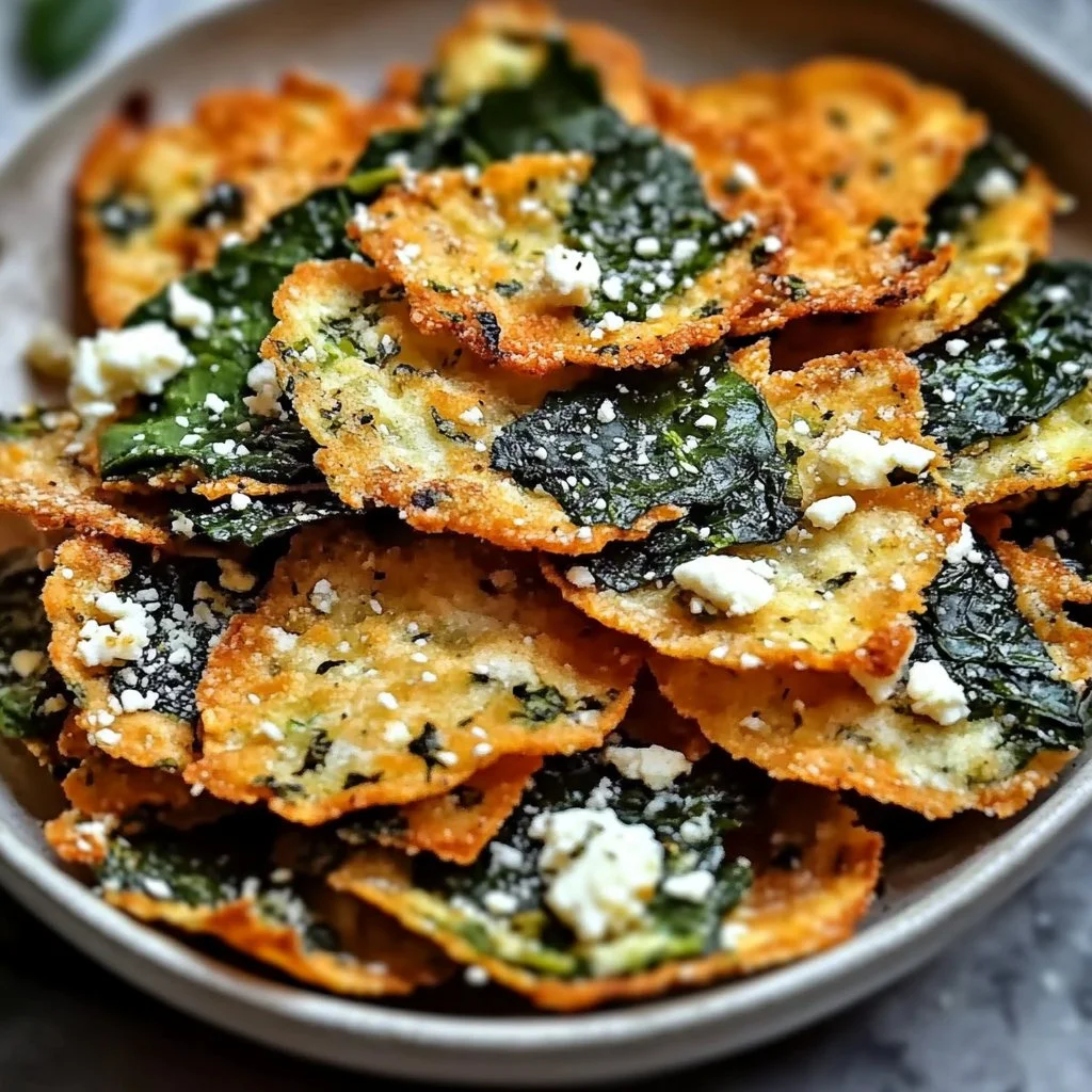 Crispy Spinach and Feta Crisps: Guilt-Free Snack Bliss