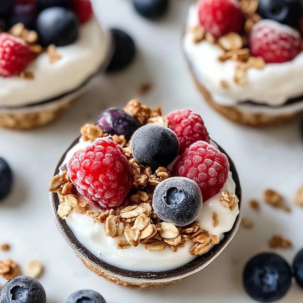 Frozen Yogurt Granola Cups