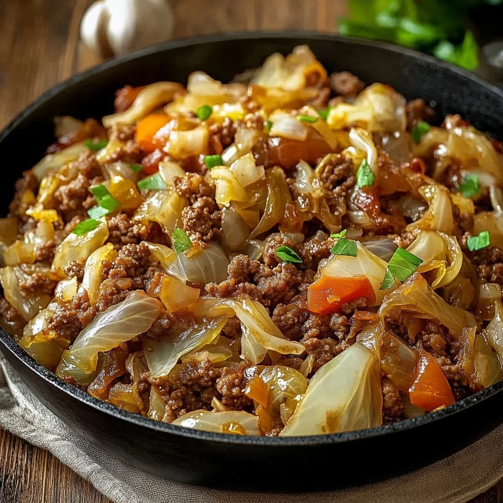 Ground Beef and Cabbage Skillet