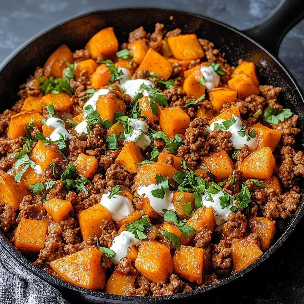 Ground Turkey and Sweet Potato Skillet