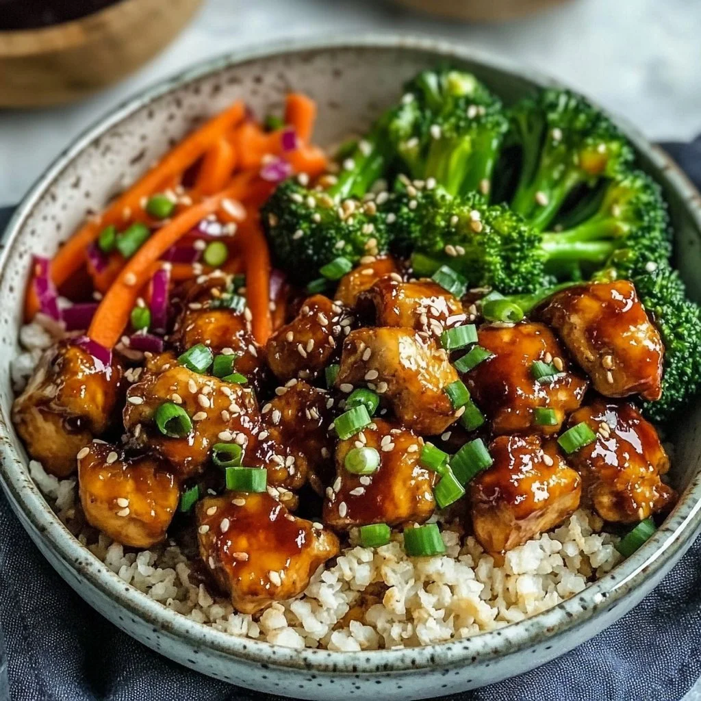 Healthy Sticky Chicken Bowls