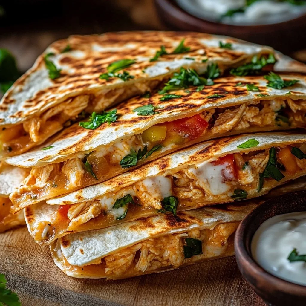 High Protein Chicken Ranch Quesadilla