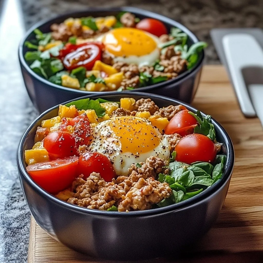 High Protein Freezer Friendly Breakfast Bowls
