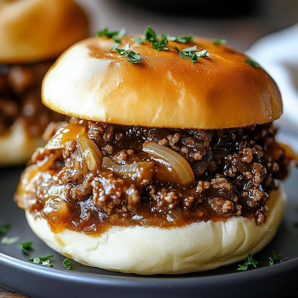 Irresistible French Onion Beef Sloppy Joes