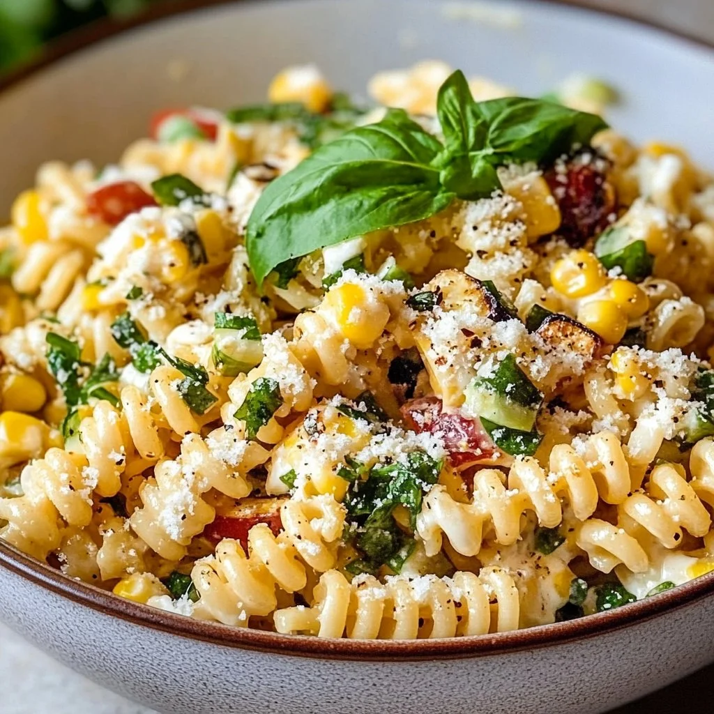 Juicy Street Corn Pasta Salad