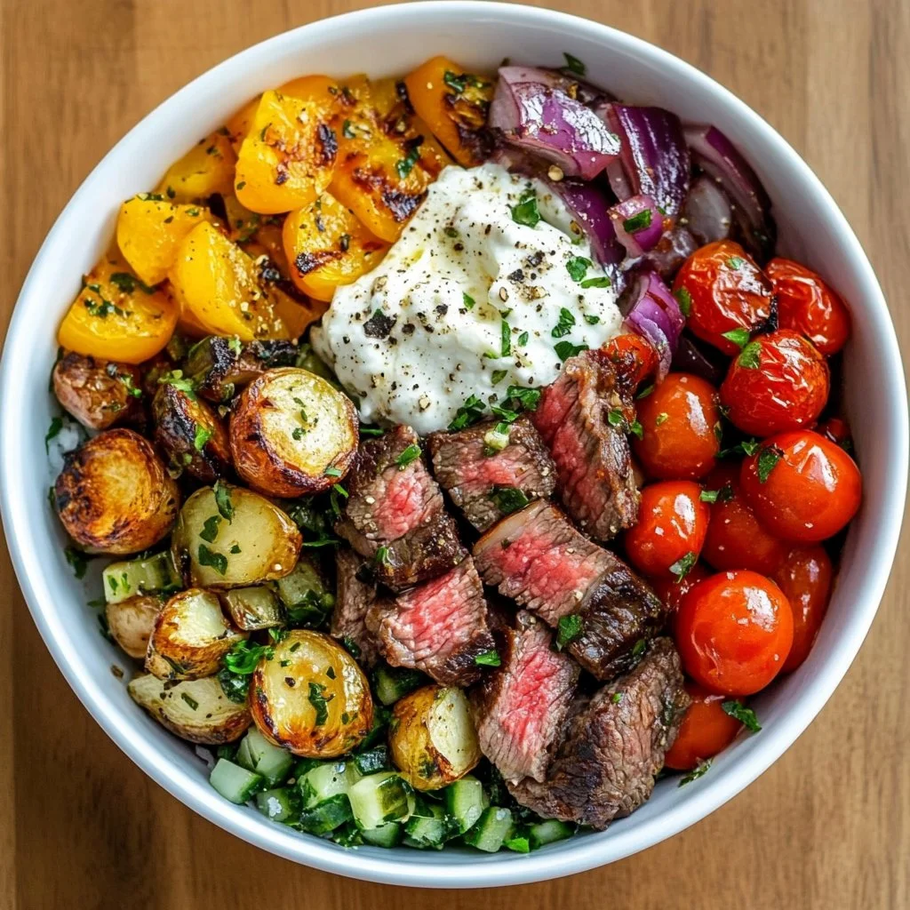 Mediterranean Steak Bowl Recipe