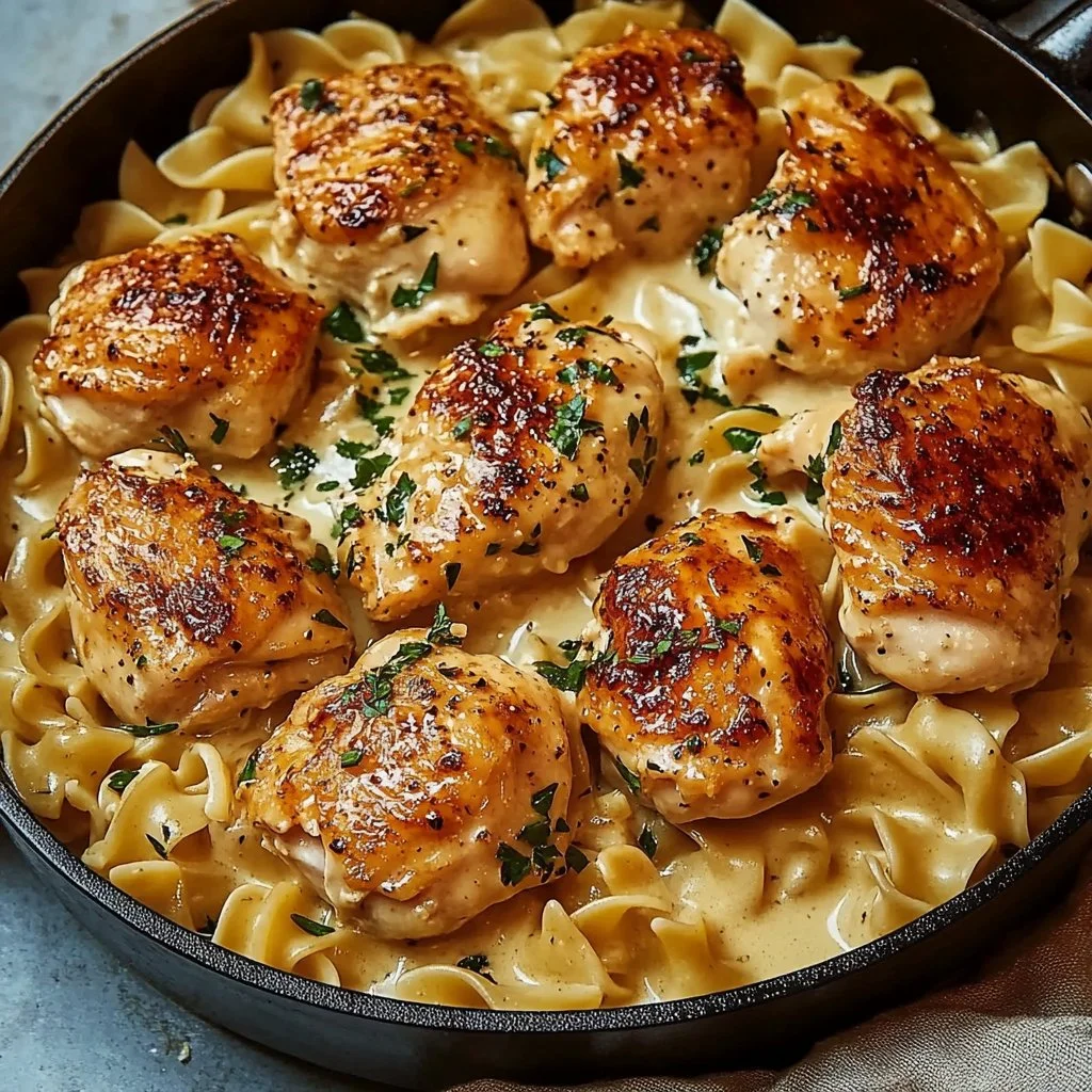 Easy One-Pan Chicken with Buttered Noodles