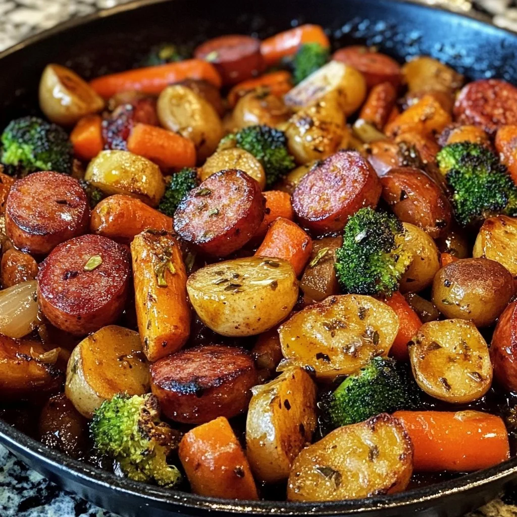 One-Pan Honey Garlic Kielbasa & Veggies: Easy Family Delight