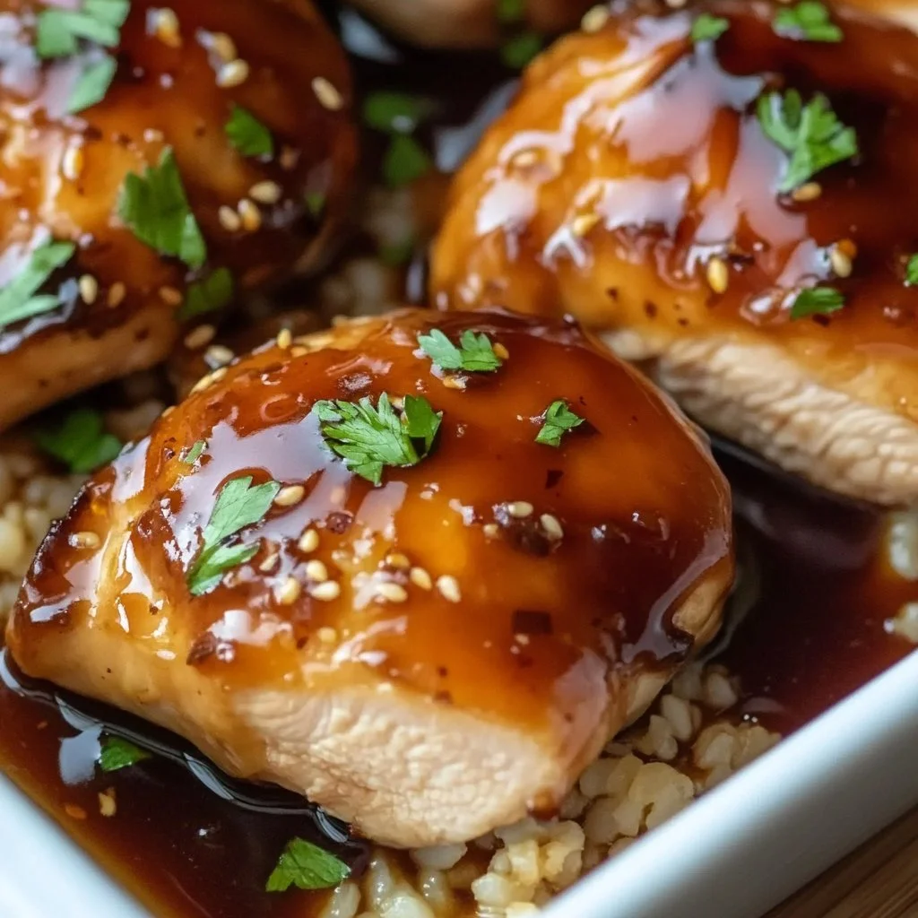 Oven Baked Chicken with Honey Garlic Sauce