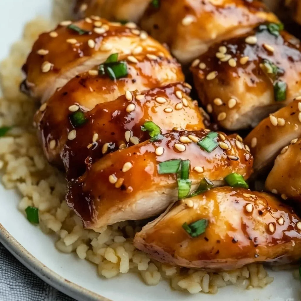 Oven Baked Chicken with Honey Garlic Sauce