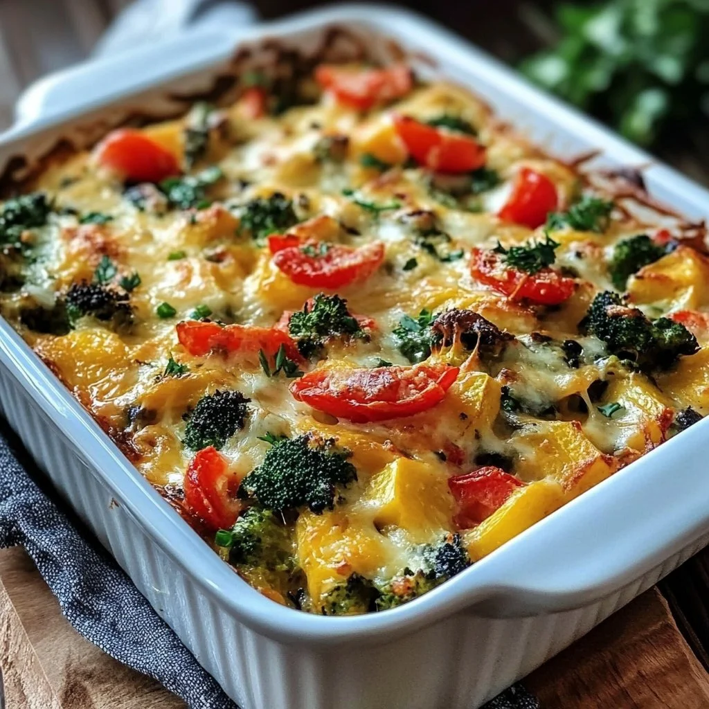 Overnight Veggie & Cheese Casserole