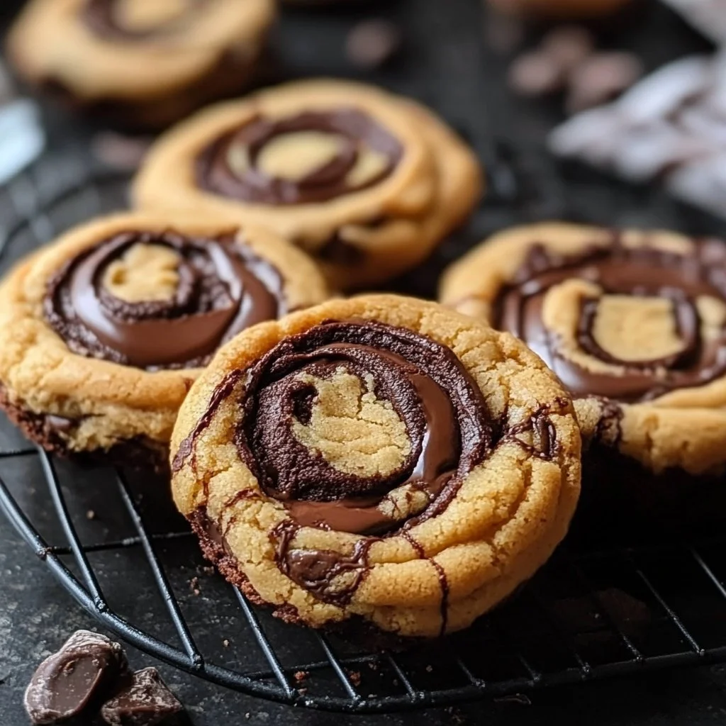 Peanut Butter Brownie Swirl Cookies